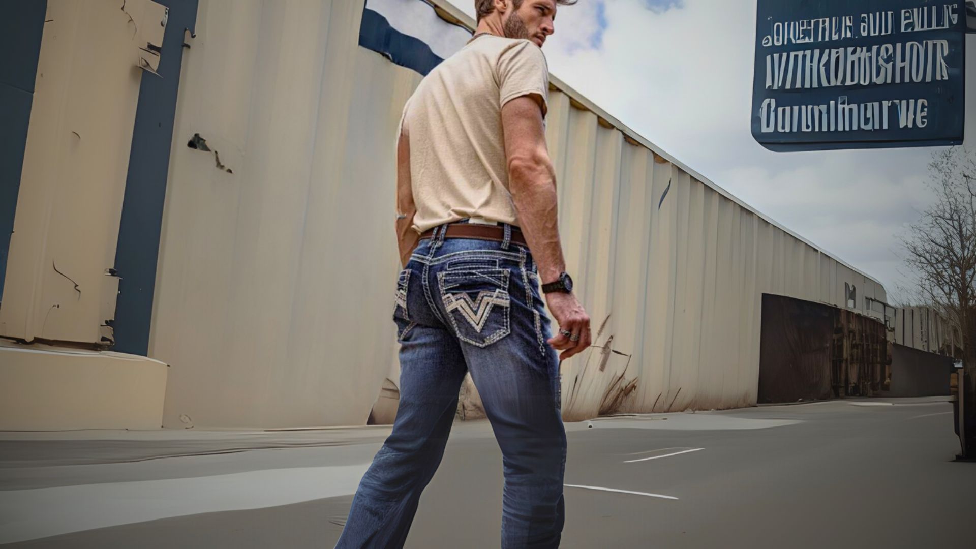 MEN'S EMBROIDER JEANS