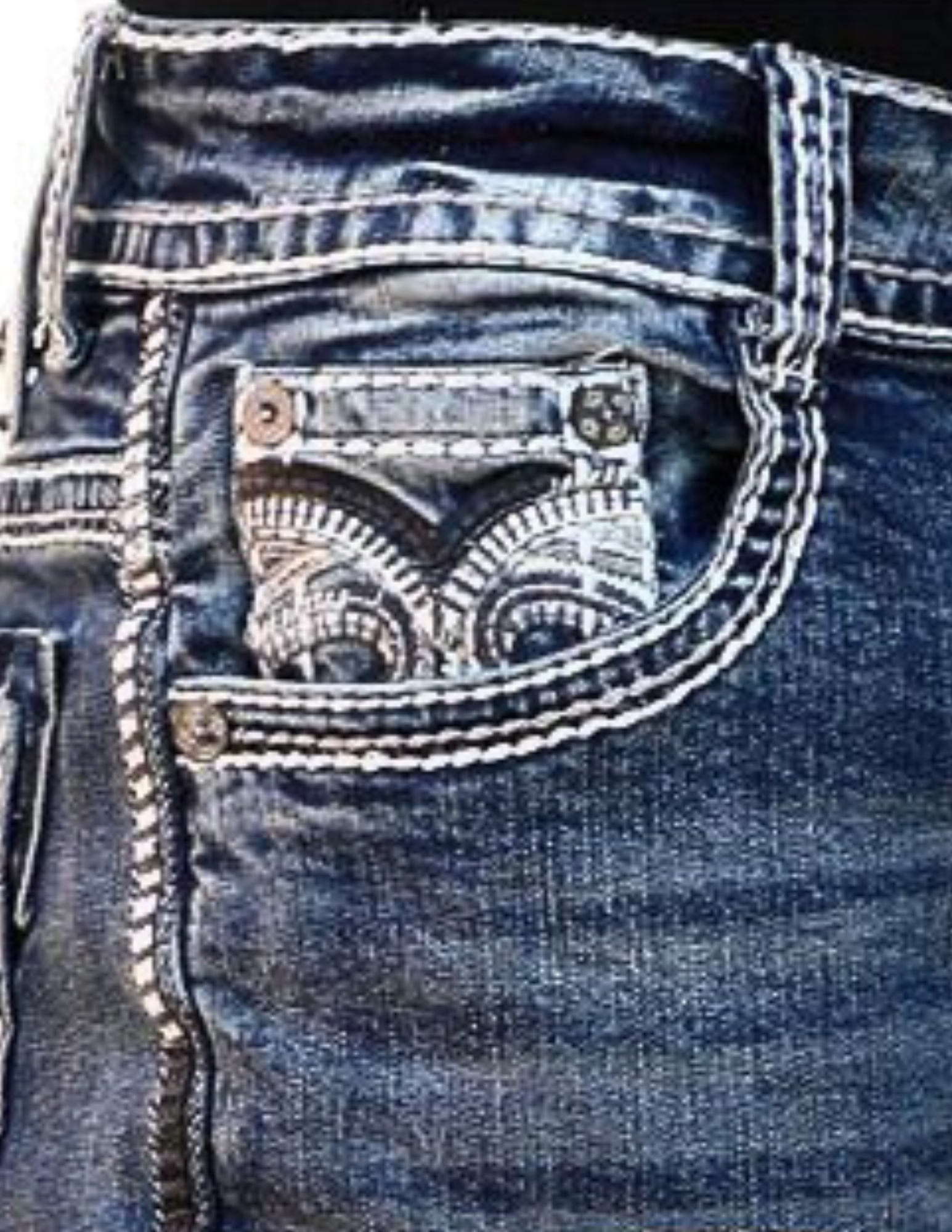 Boot Cut Embroider Jeans Men's AM-2263