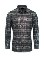 Men's Fashion Shirts Long Sleeve Red / Black Arch