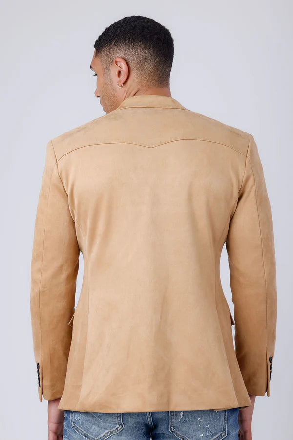 Drowsewrap Suede Blazer Khaki