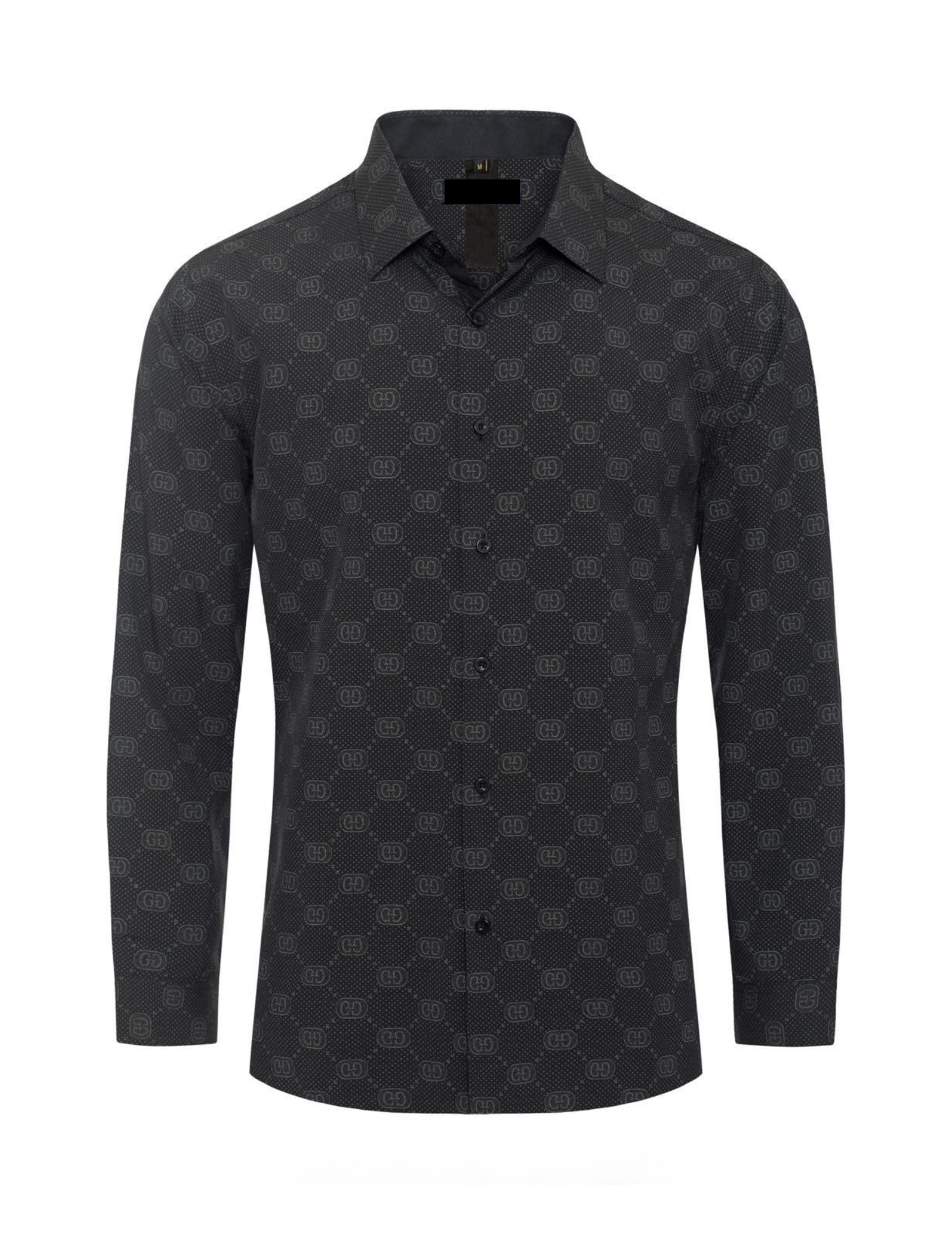 Men's Fashion Shirts Long Sleeve Black G