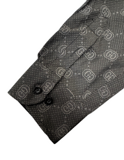 Men's Fashion Shirts Long Sleeve Black G