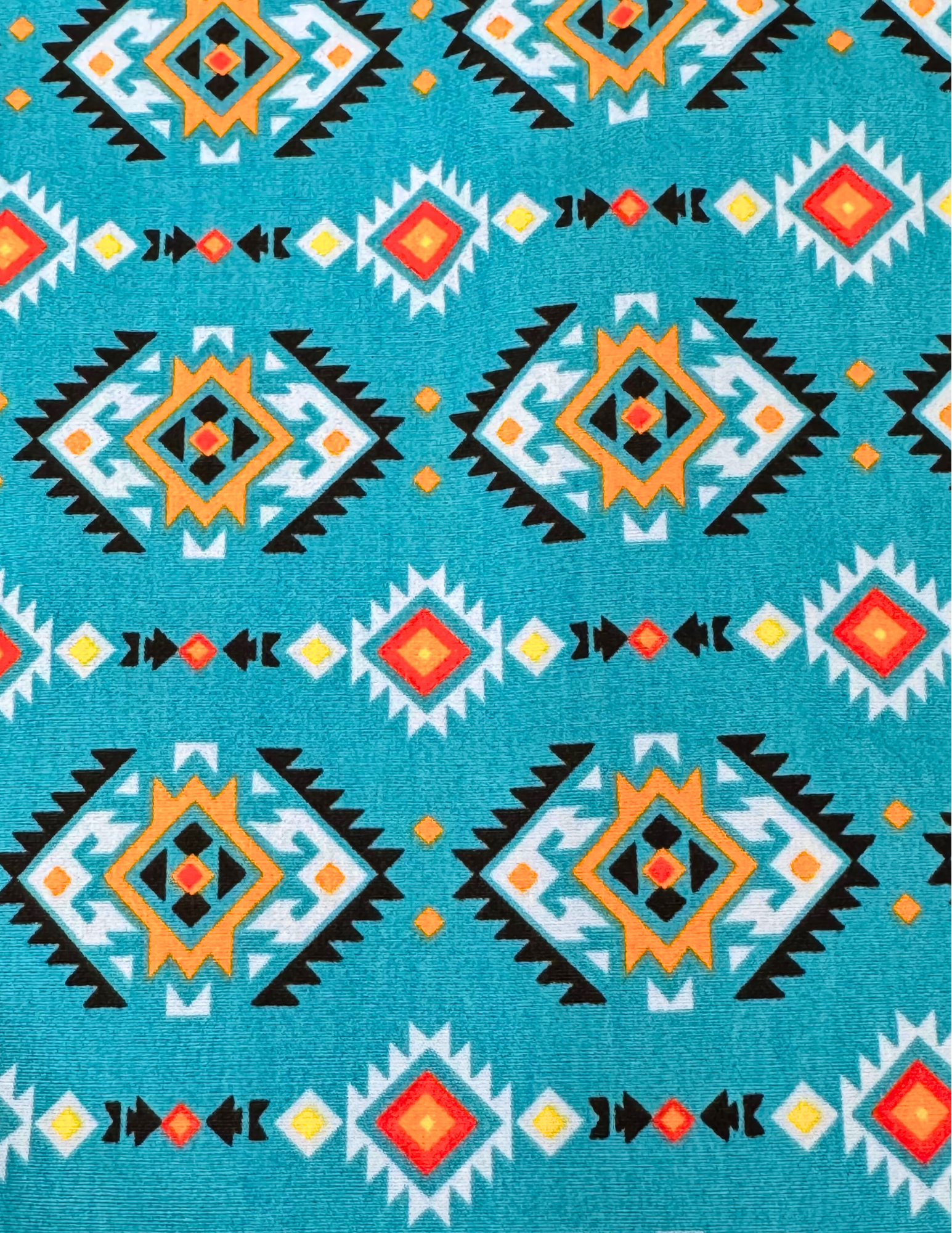 Men's Aztec Rodeo Shirts Long Sleeve Turquoise / Red