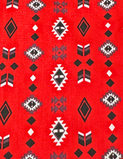 Men's Aztec Rodeo Shirts Long Sleeve Red / Black