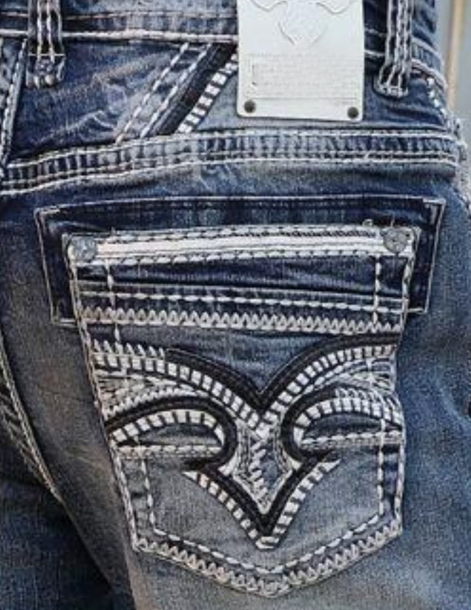 Boot Cut Embroider Jeans Men's AM-2263