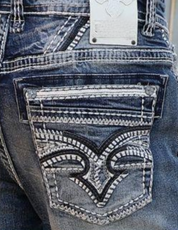 Boot Cut Embroider Jeans Men's AM-2263