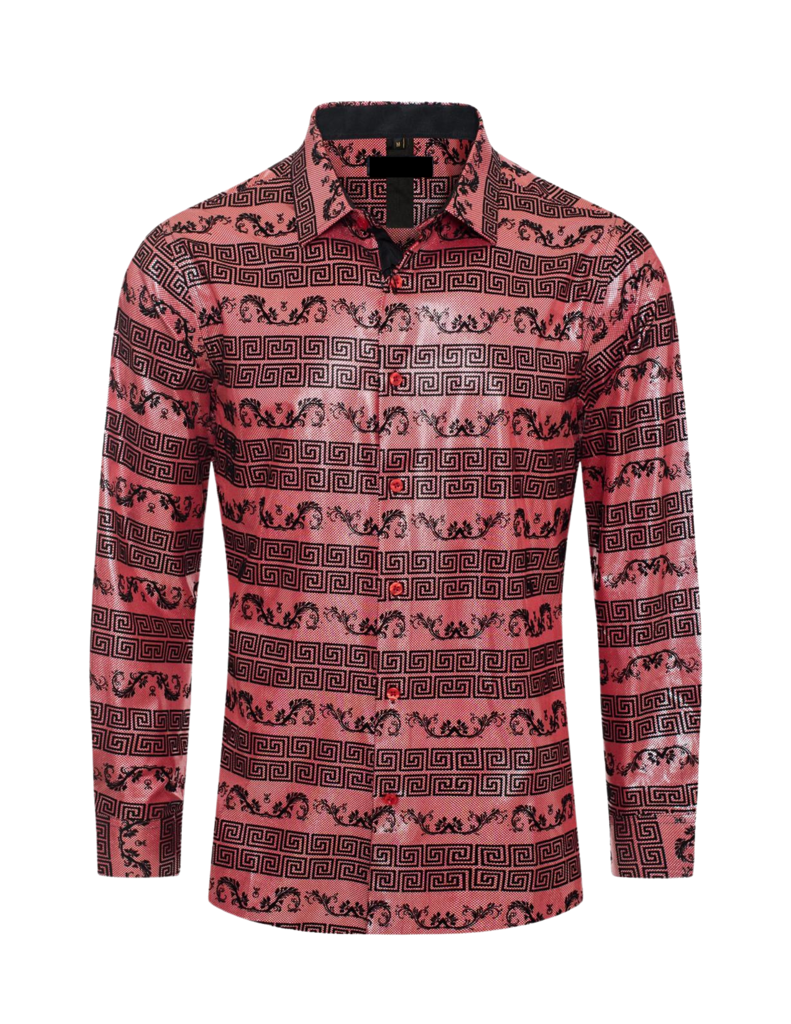 Men's Fashion Shirts Long Sleeve Red / Black Arch