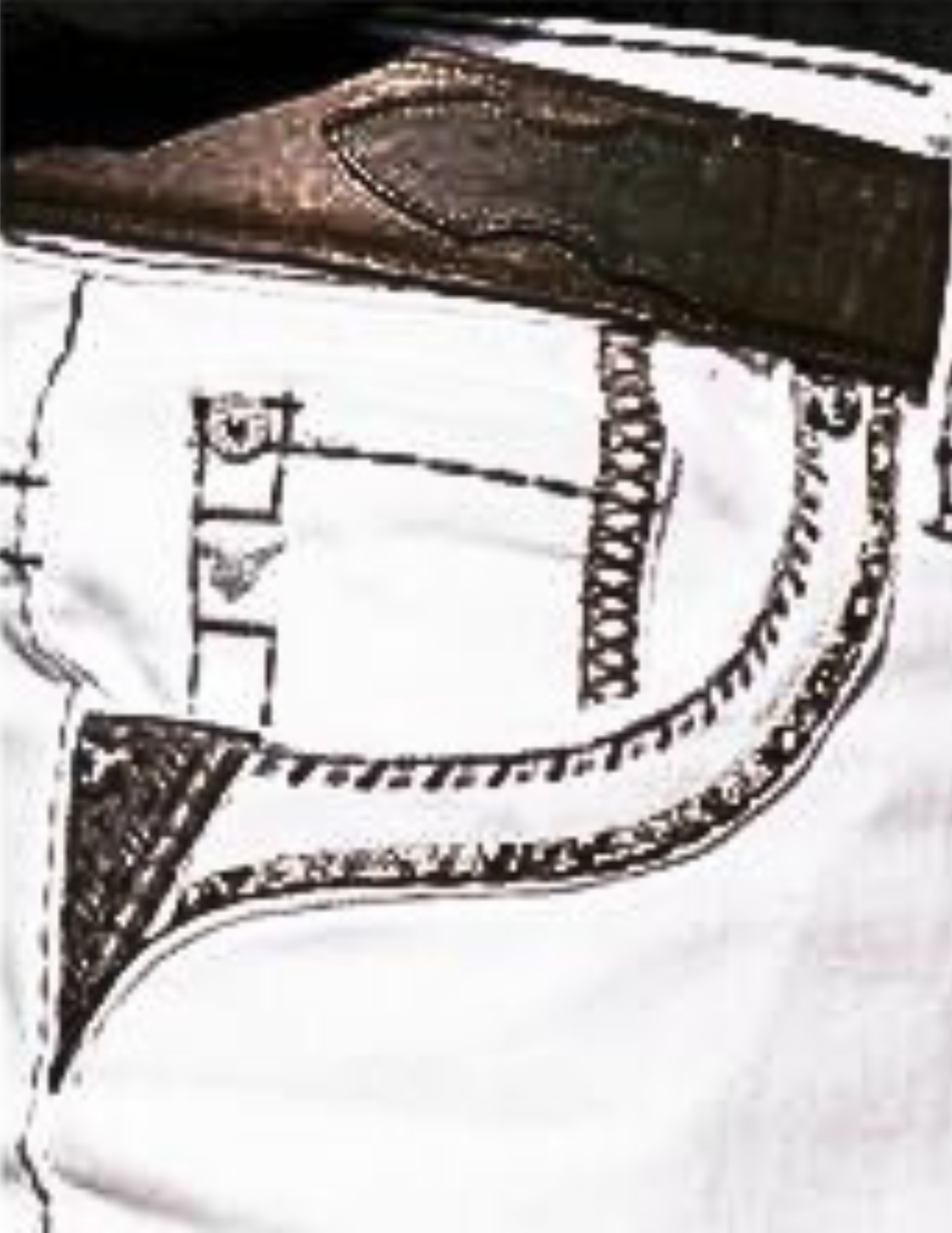 Answer Me Vaqueros Bordados Hombre Blanco