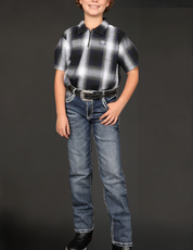Boot Cut Embroider Jeans Boy's AM-2206-K