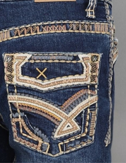 Boot Cut Embroider Jeans Boy's WM340-K