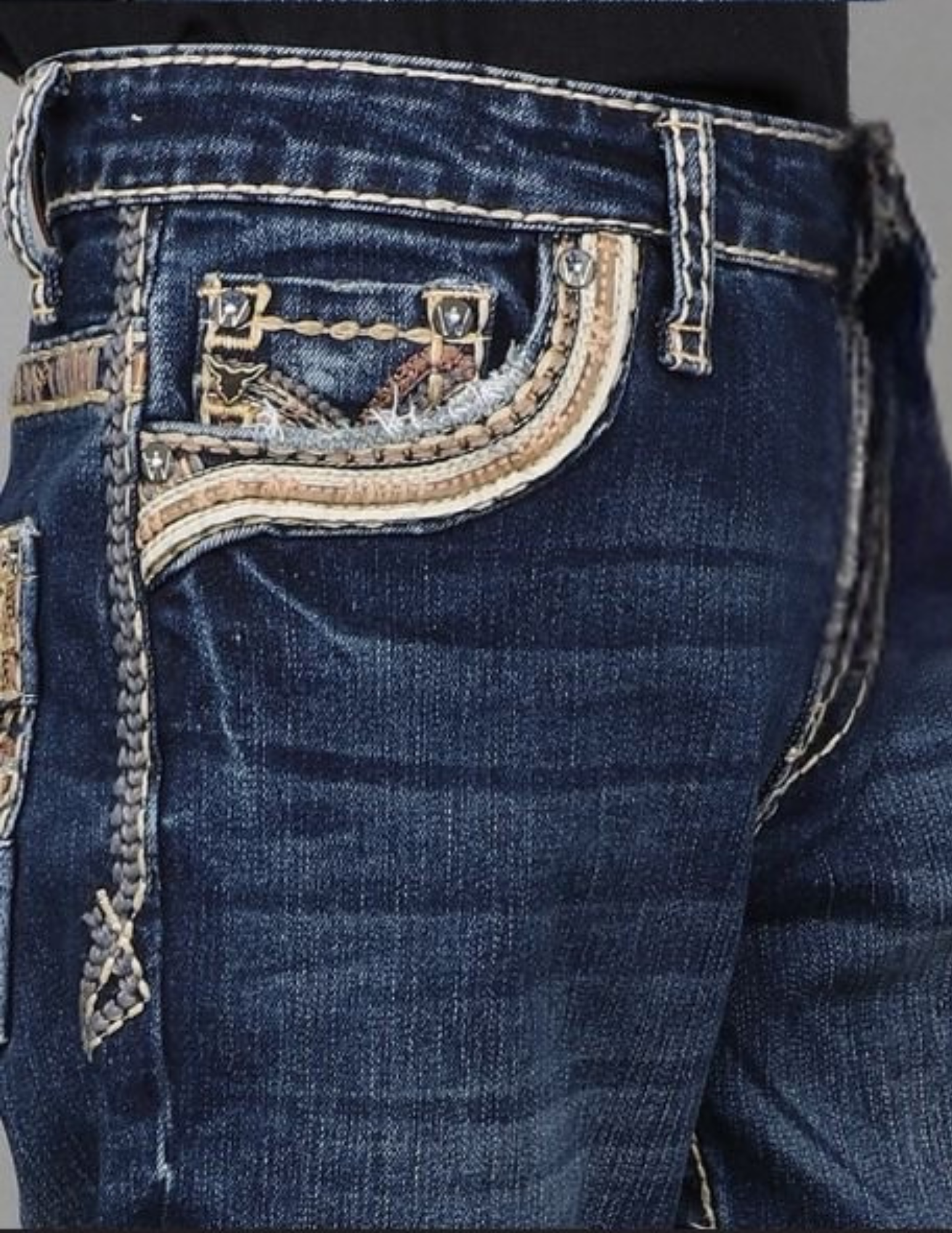 Boot Cut Embroider Jeans Boy's WM340-K