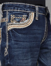 Boot Cut Embroider Jeans Boy's WM340-K
