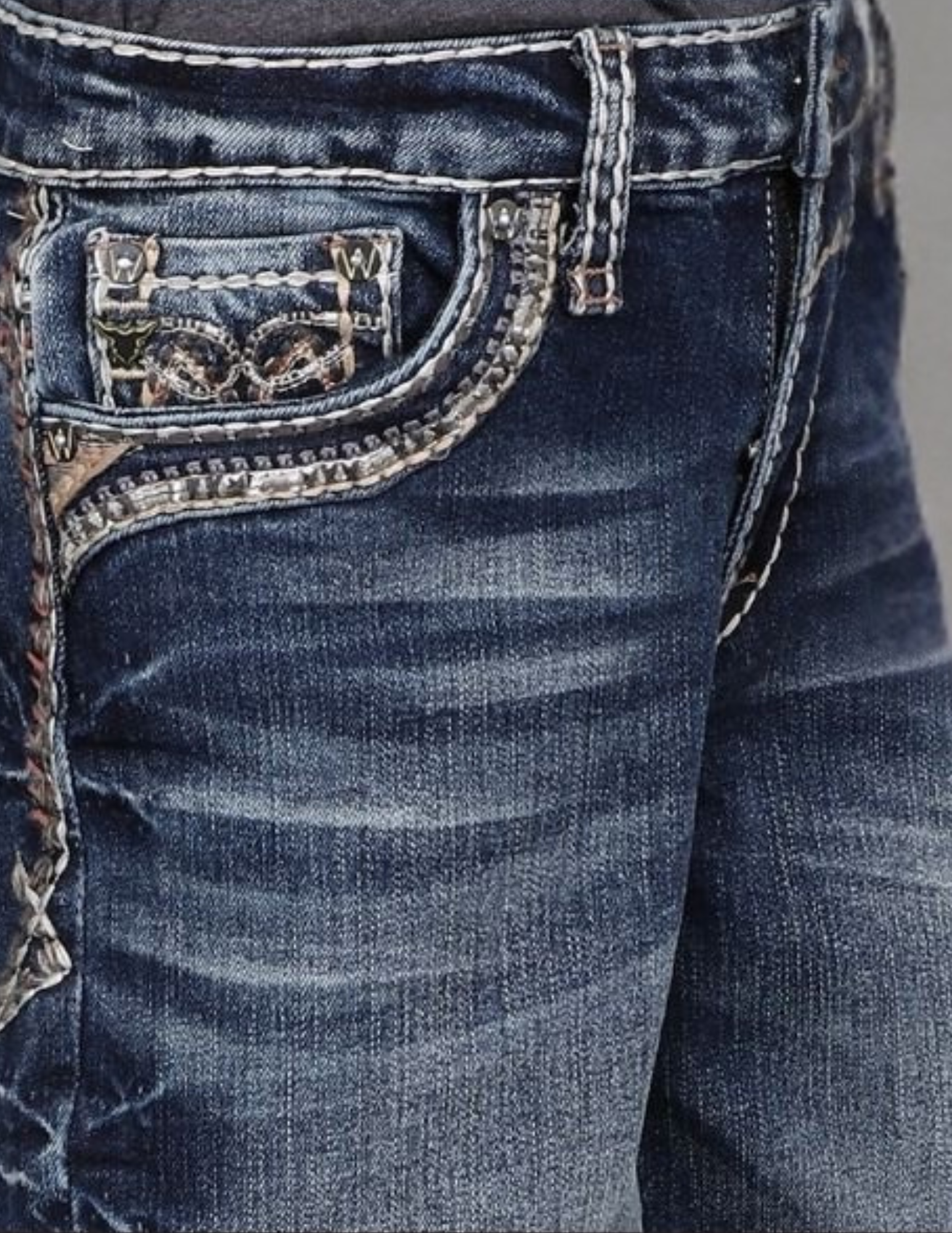 Boot Cut Embroider Jeans Boy's WM343-K