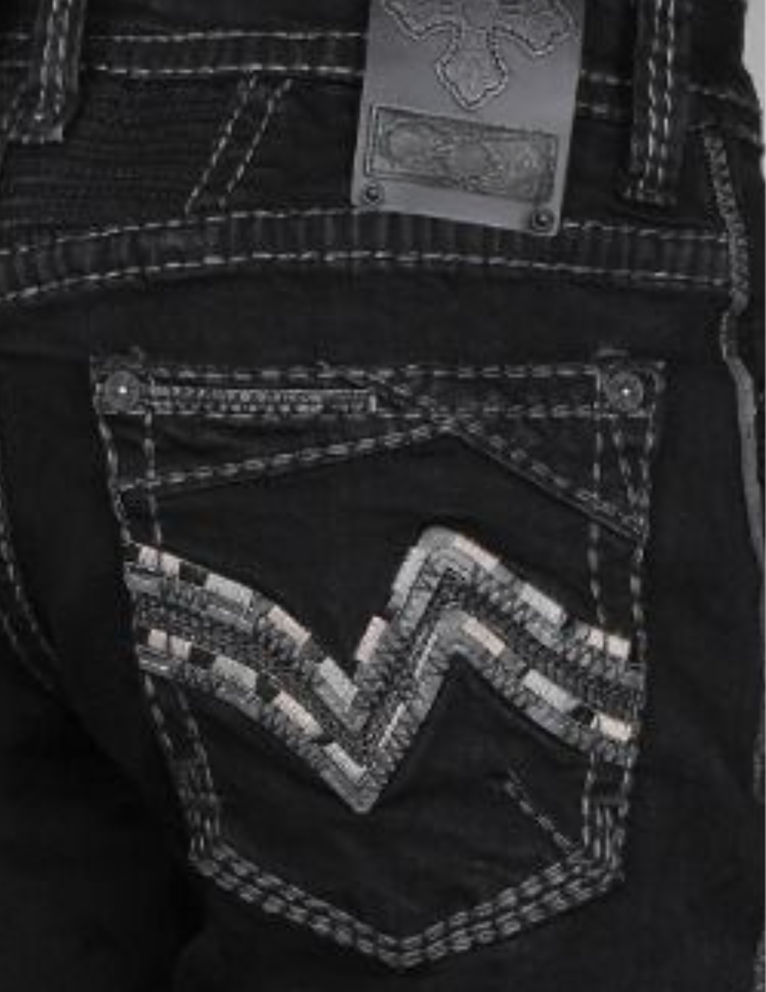 Boot Cut Embroider Jeans Men's AM-2202