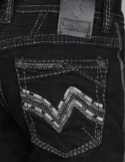 Boot Cut Embroider Jeans Men's AM-2202