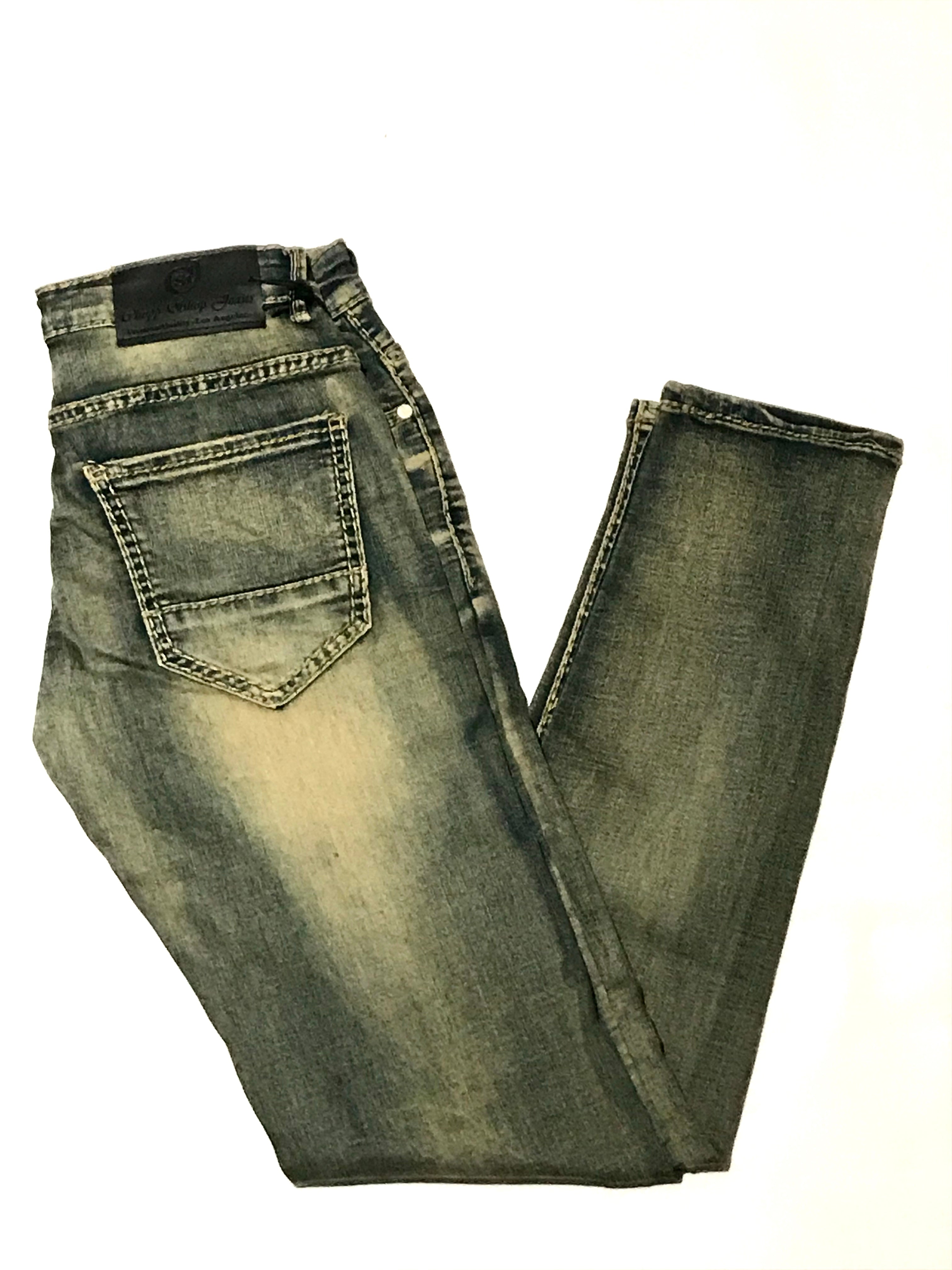Original Classic Skinny Jeans Grey/ Tan Fade