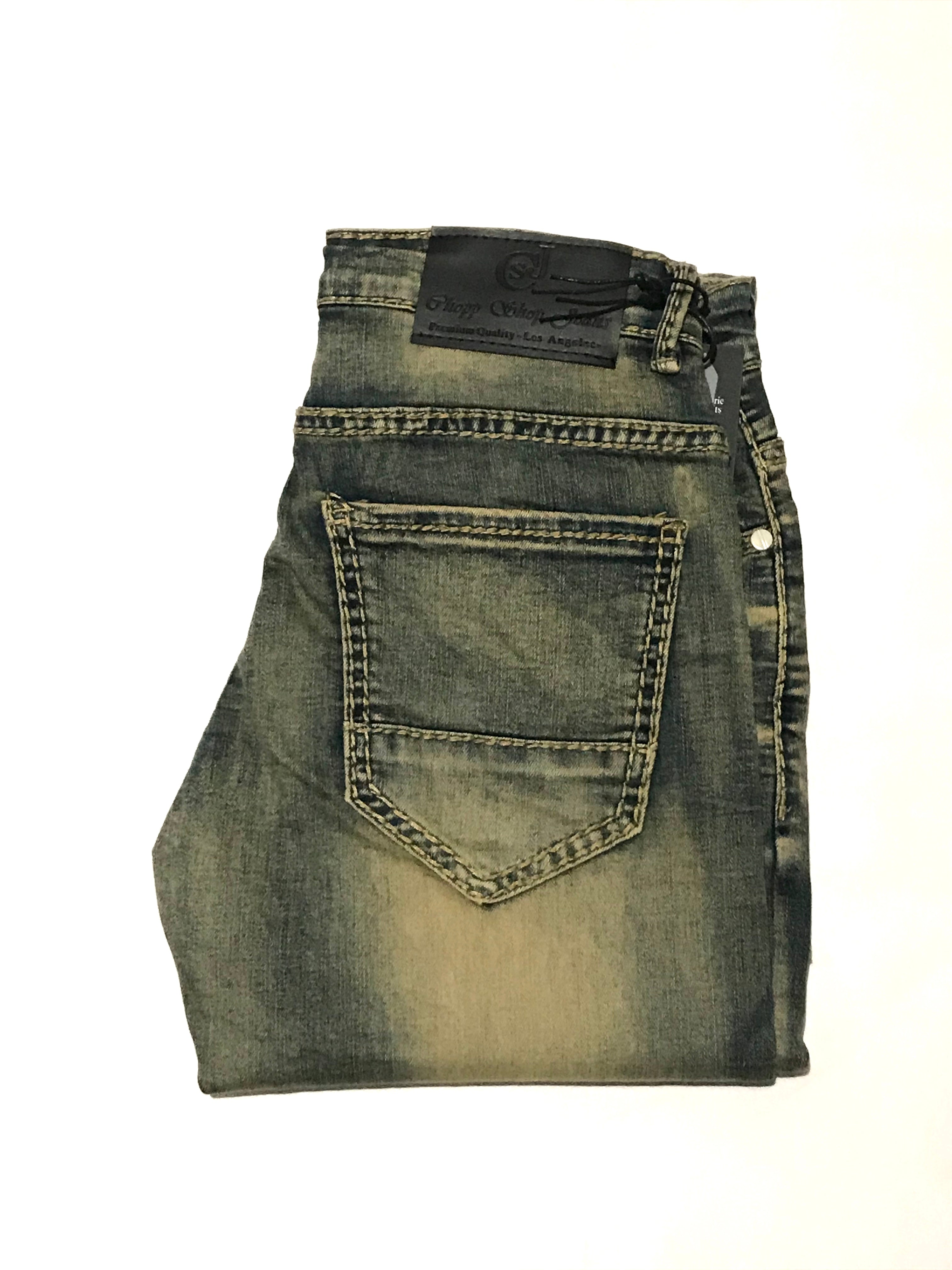 Original Classic Skinny Jeans Grey/ Tan Fade