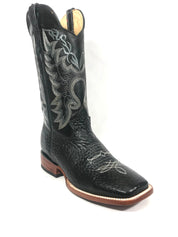 Crazy Deer Neck Print Black Men's Boots