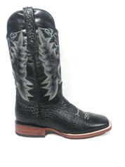 Crazy Deer Neck Print Black Men's Boots