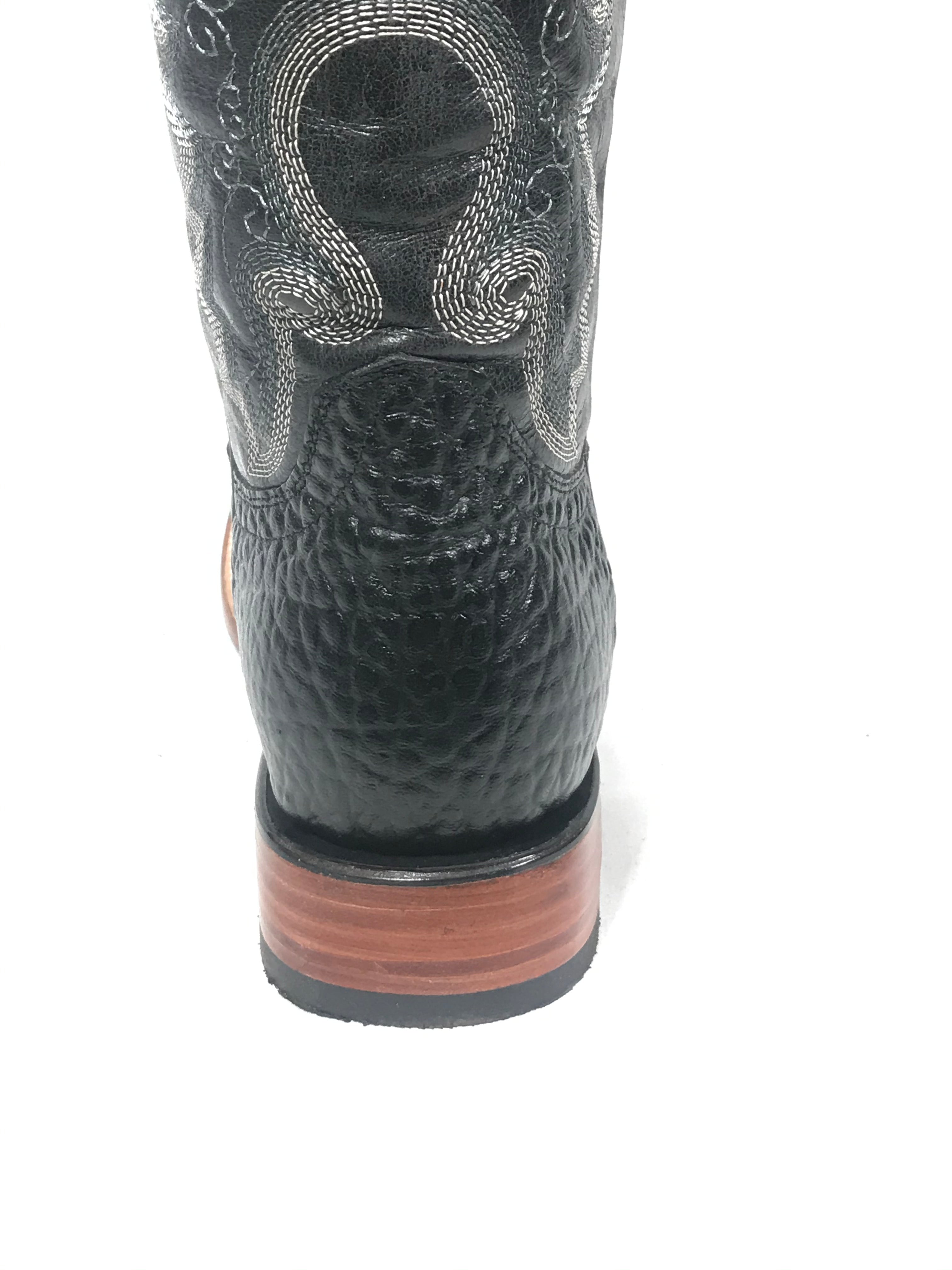 Crazy Deer Neck Print Black Men's Boots