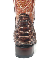 Python Print Cognac/Red Western Classic Men's Boots