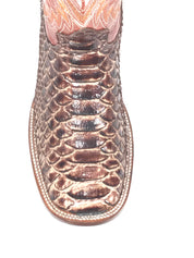 Python Print Cognac/Red Western Classic Men's Boots