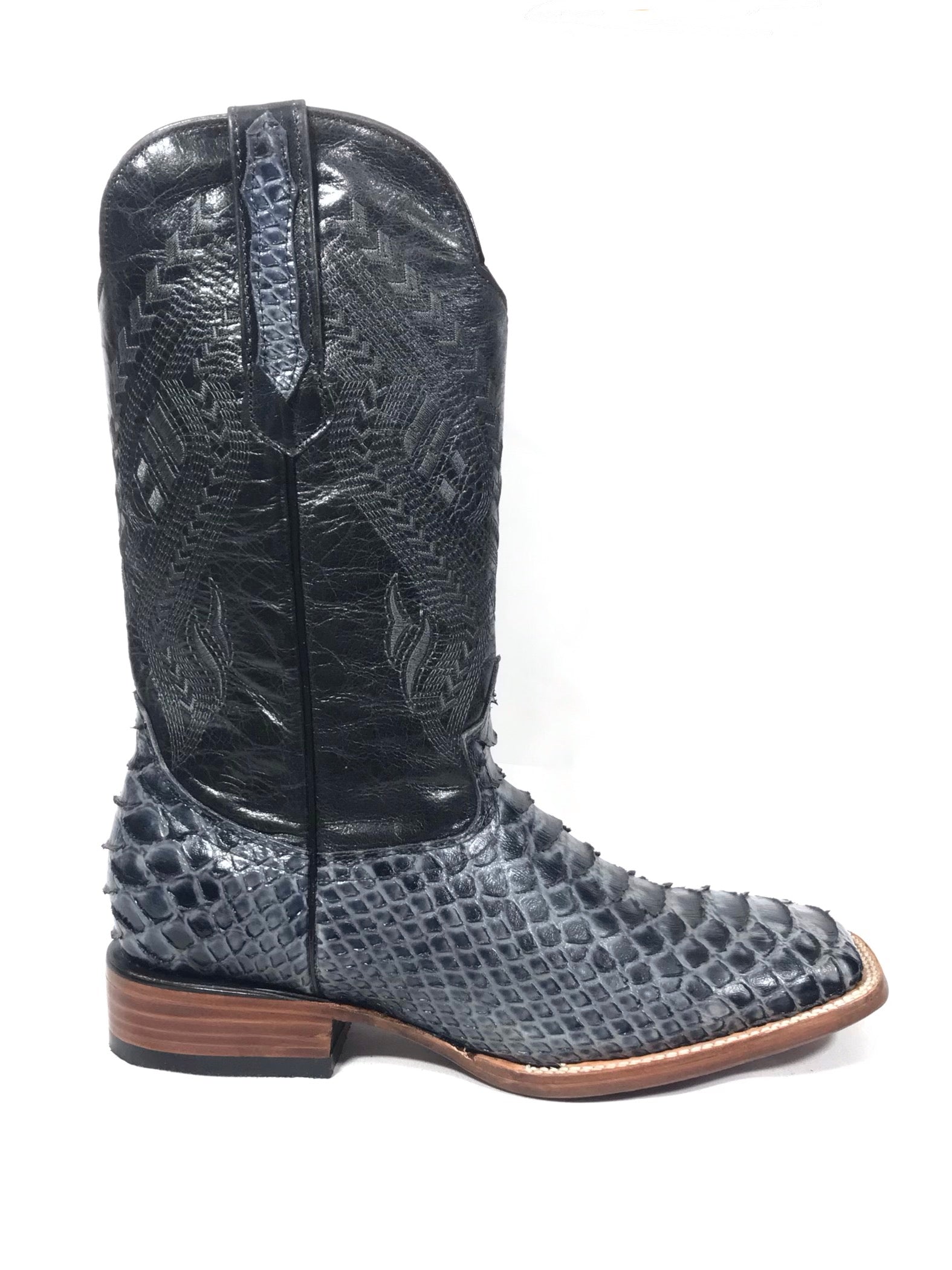Python Print Blue/Royal Blue Western Classic Men's Boots