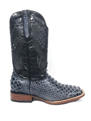 Python Print Blue/Royal Blue Western Classic Men's Boots