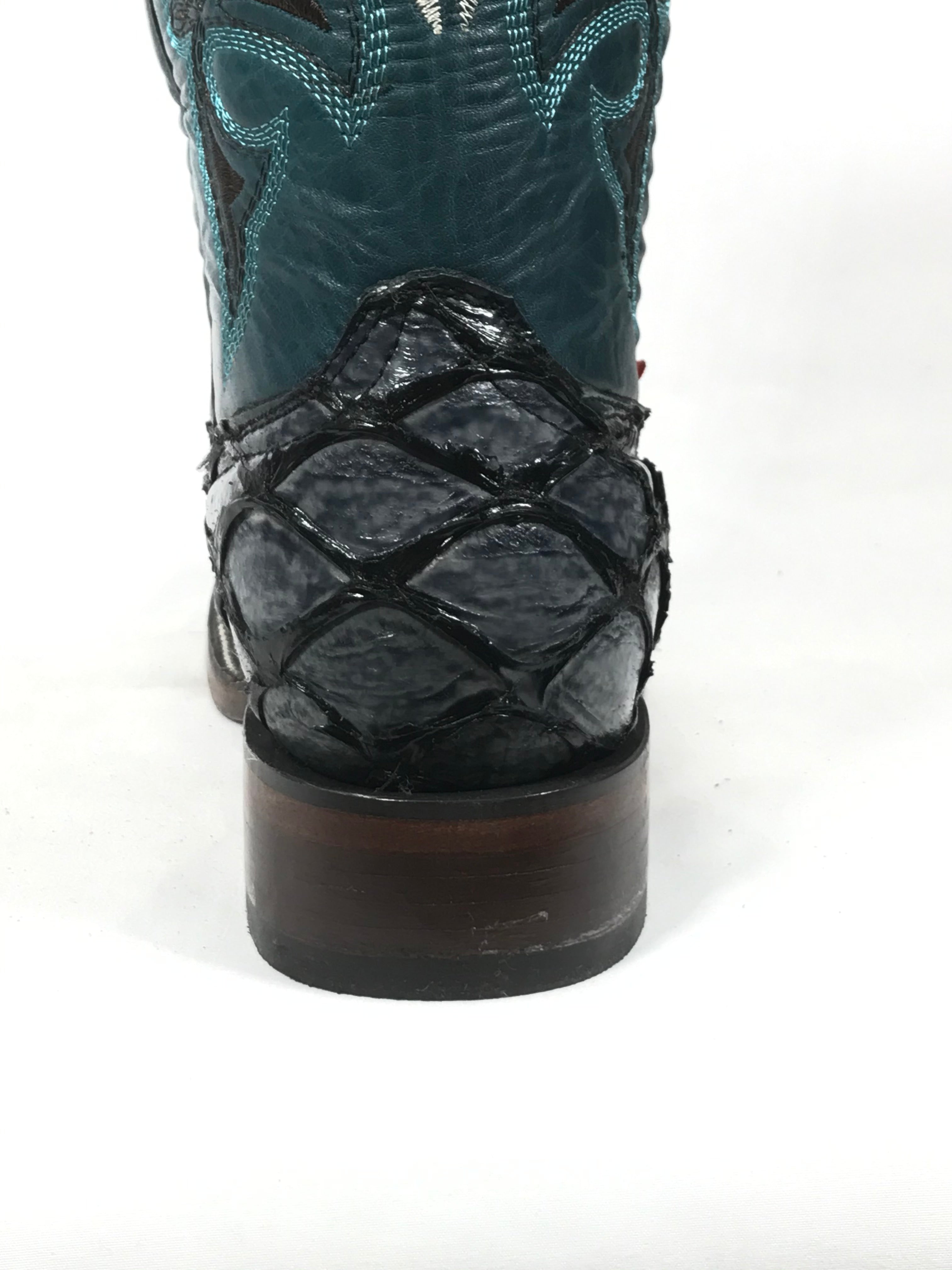 Pirarucu Print Blue/Navy Blue Western Classic Men's Boots