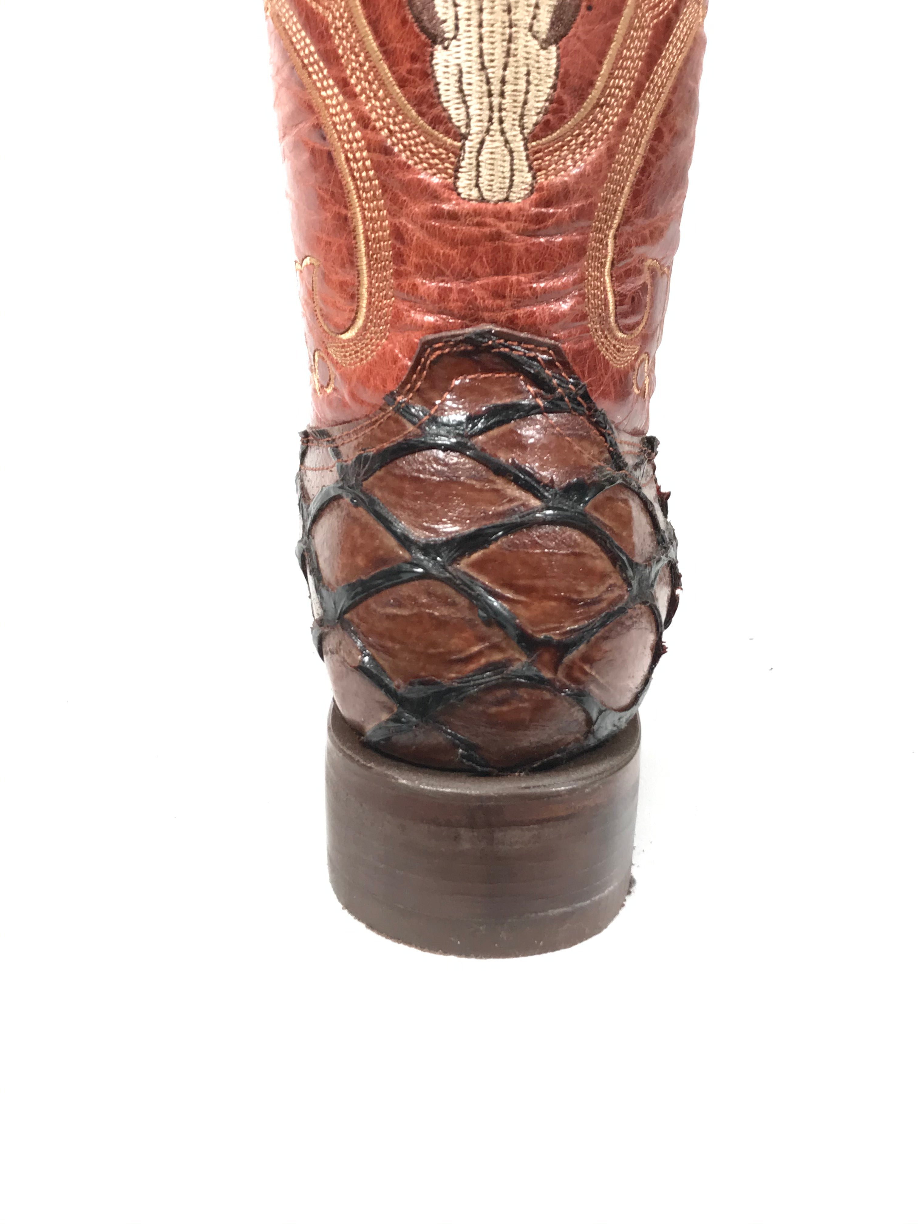 Pirarucu Print Cognac/Orange Western Classic Men's Boots