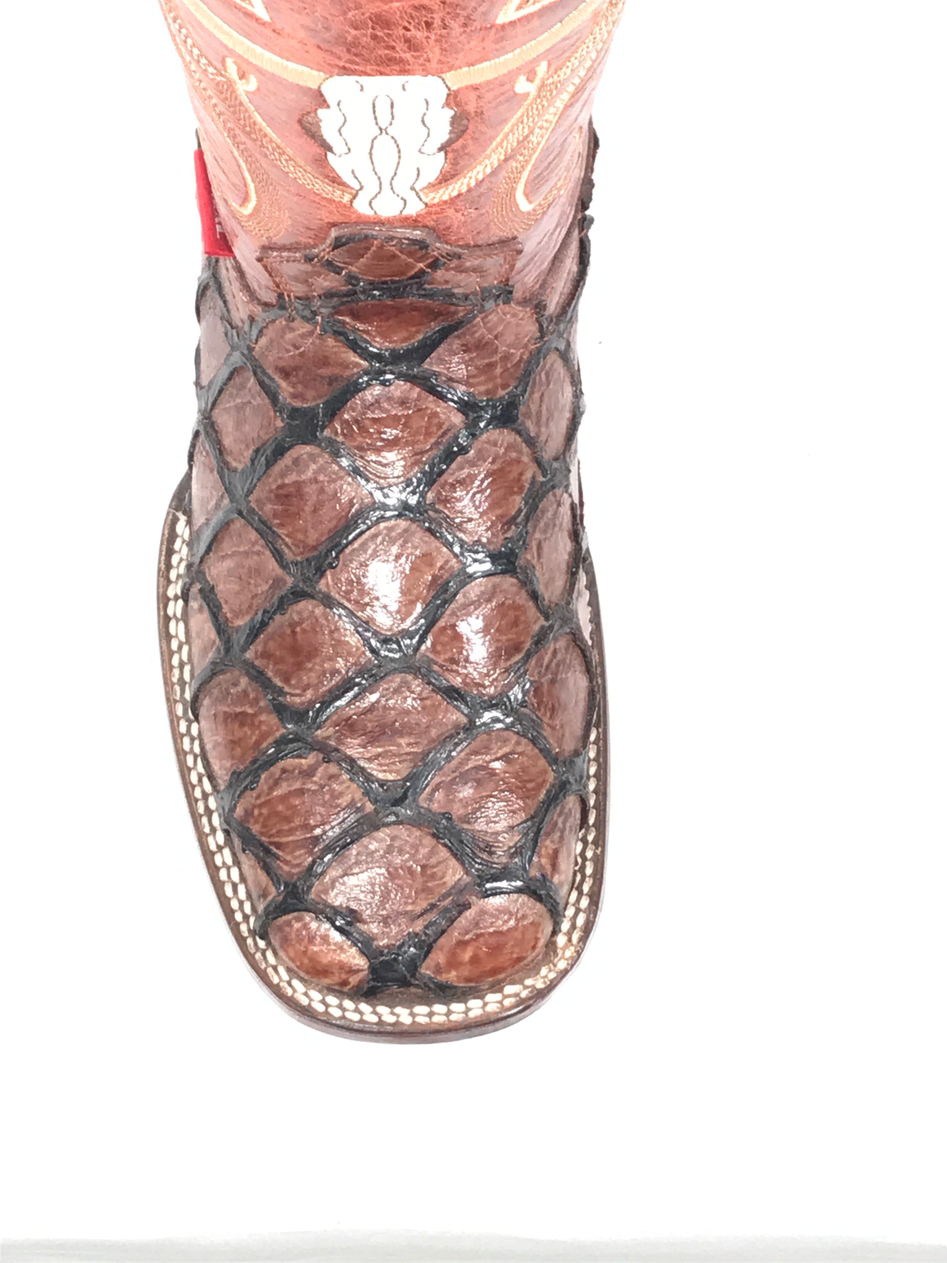 Pirarucu Print Cognac/Orange Western Classic Men's Boots