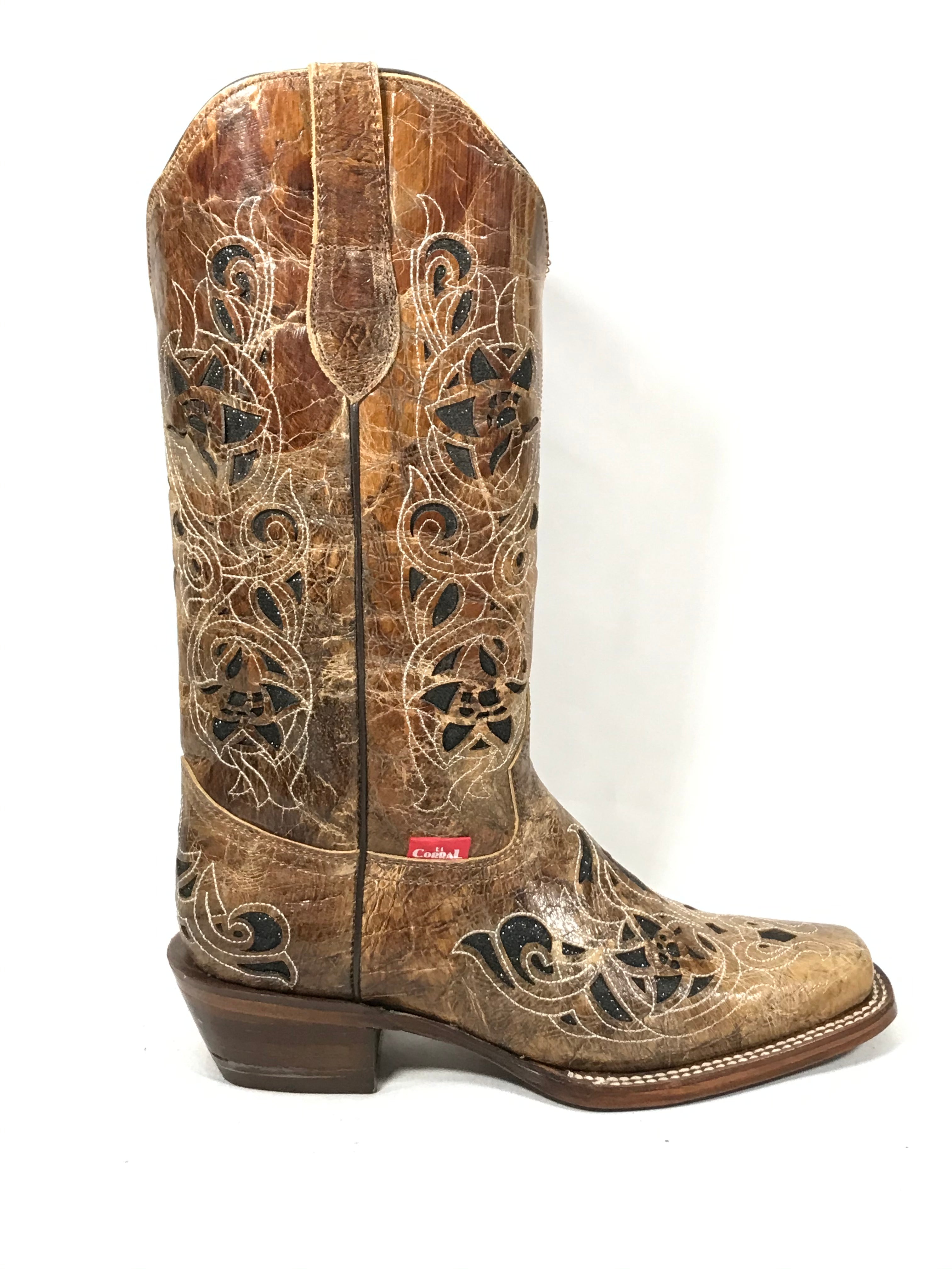 Botas Mujer Crazy Tang Original Pro Rodeo Garden Negro