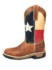 Texas State Flag Work Boots Honey