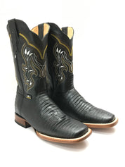La Sultana Boots Collection Print Black Lizard Men's Boots