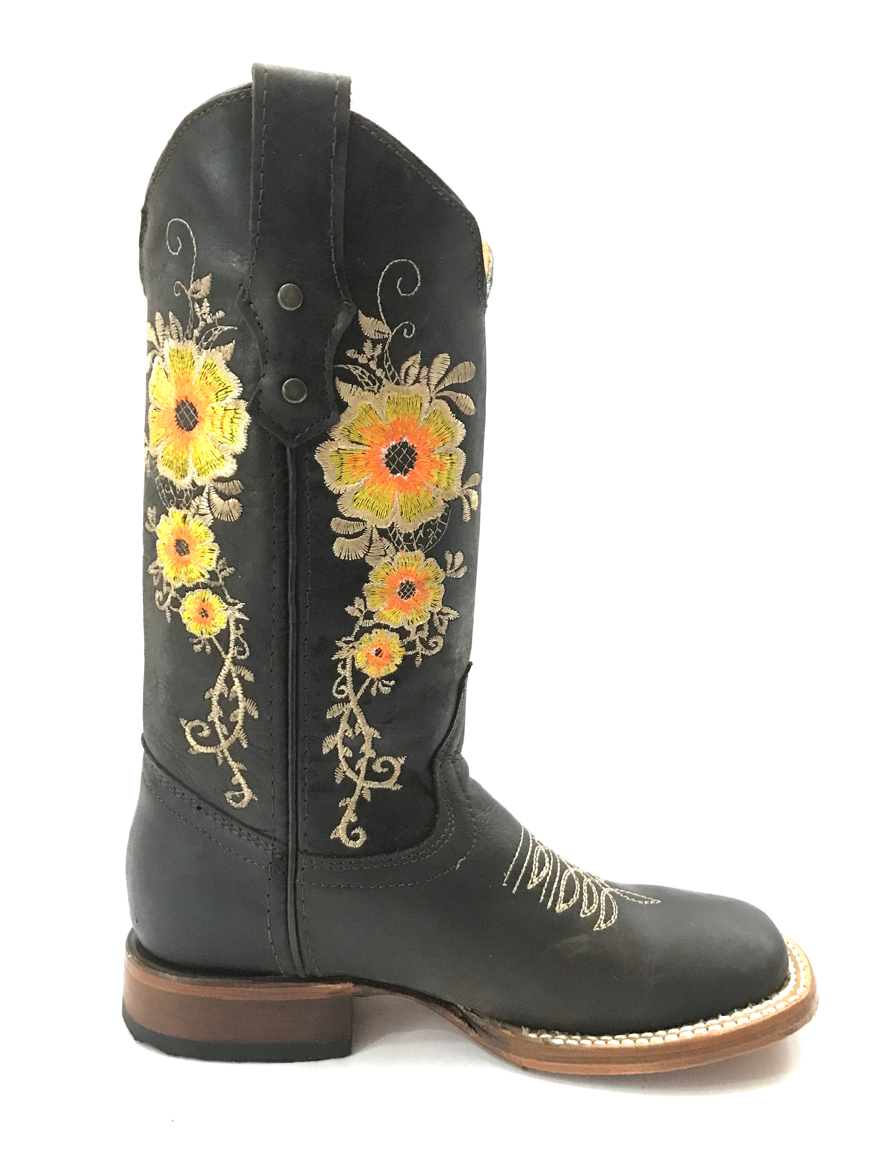 Botas Mujer La Sultana Colección Marrón Oscuro Amarillo Rosa
