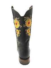 Botas Mujer La Sultana Colección Marrón Oscuro Amarillo Rosa
