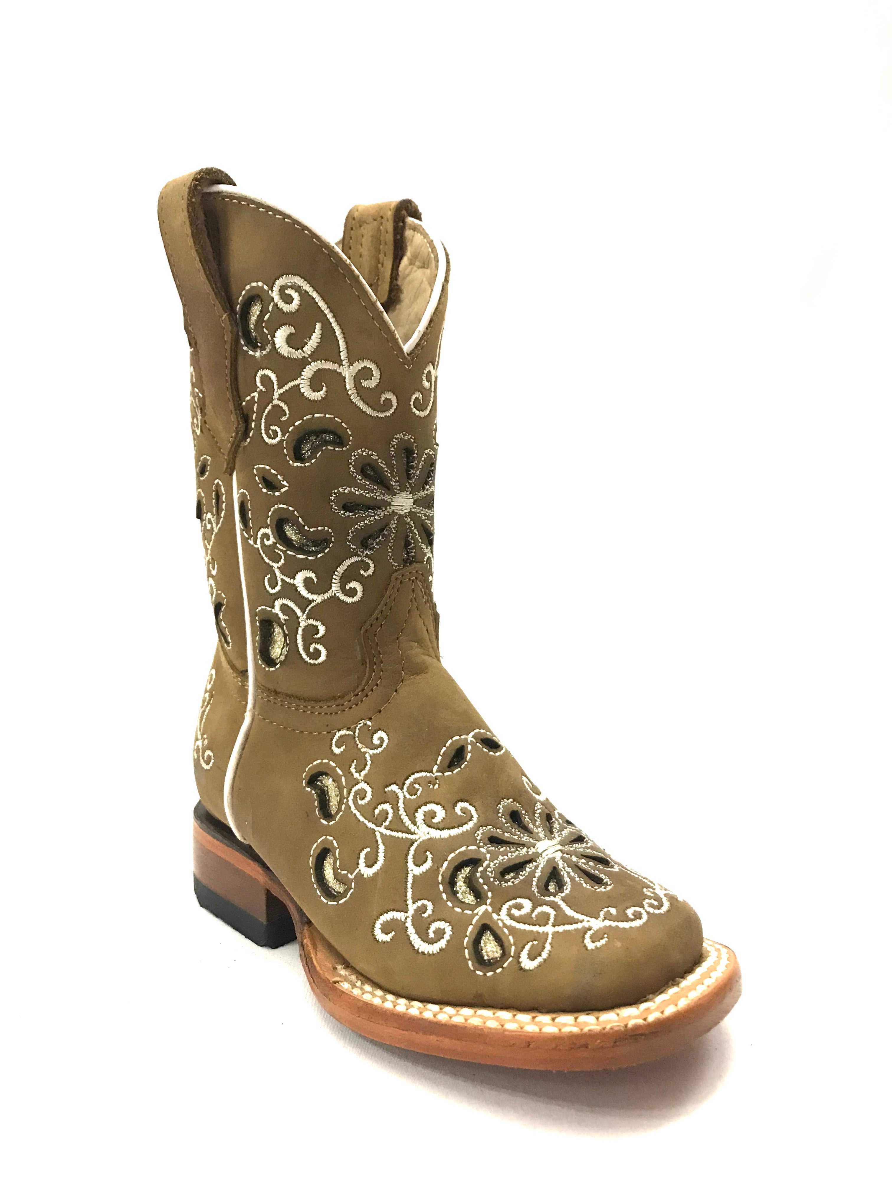 La Sultana Boots Collection Color Light Brown/Silver Kids Boots Girls