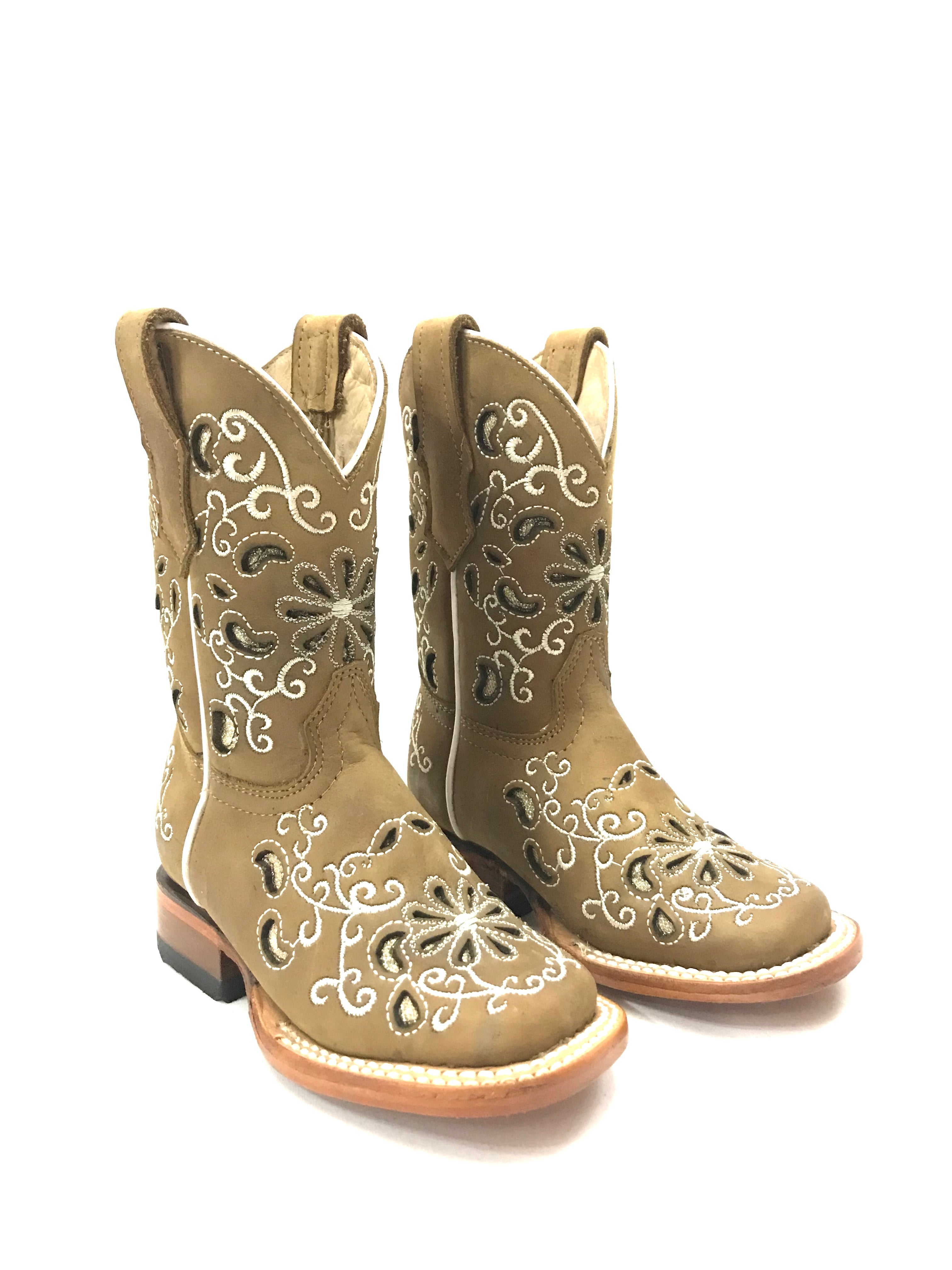 La Sultana Boots Collection Color Light Brown/Silver Kids Boots Girls