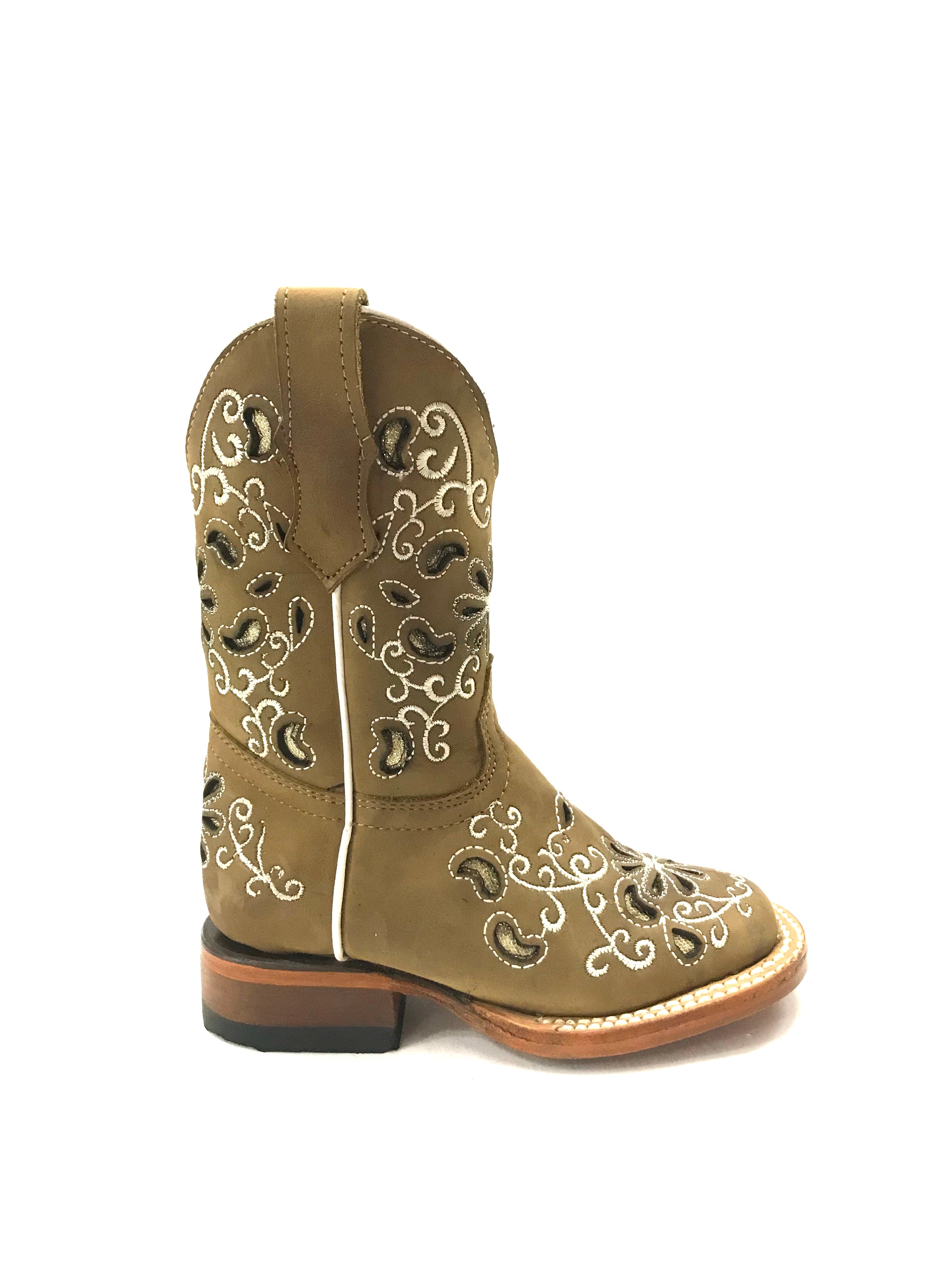 La Sultana Boots Collection Color Light Brown/Silver Kids Boots Girls