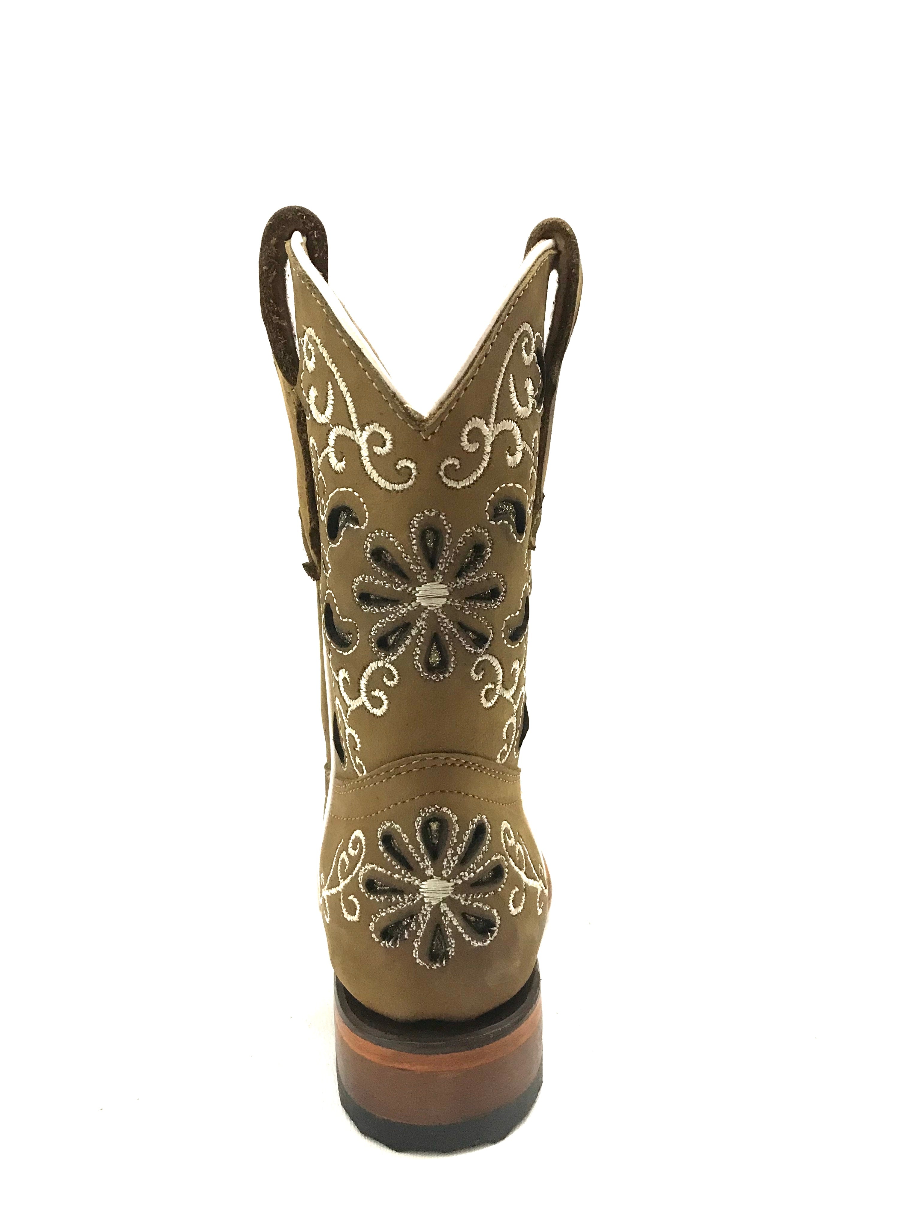 La Sultana Boots Collection Color Light Brown/Silver Kids Boots Girls