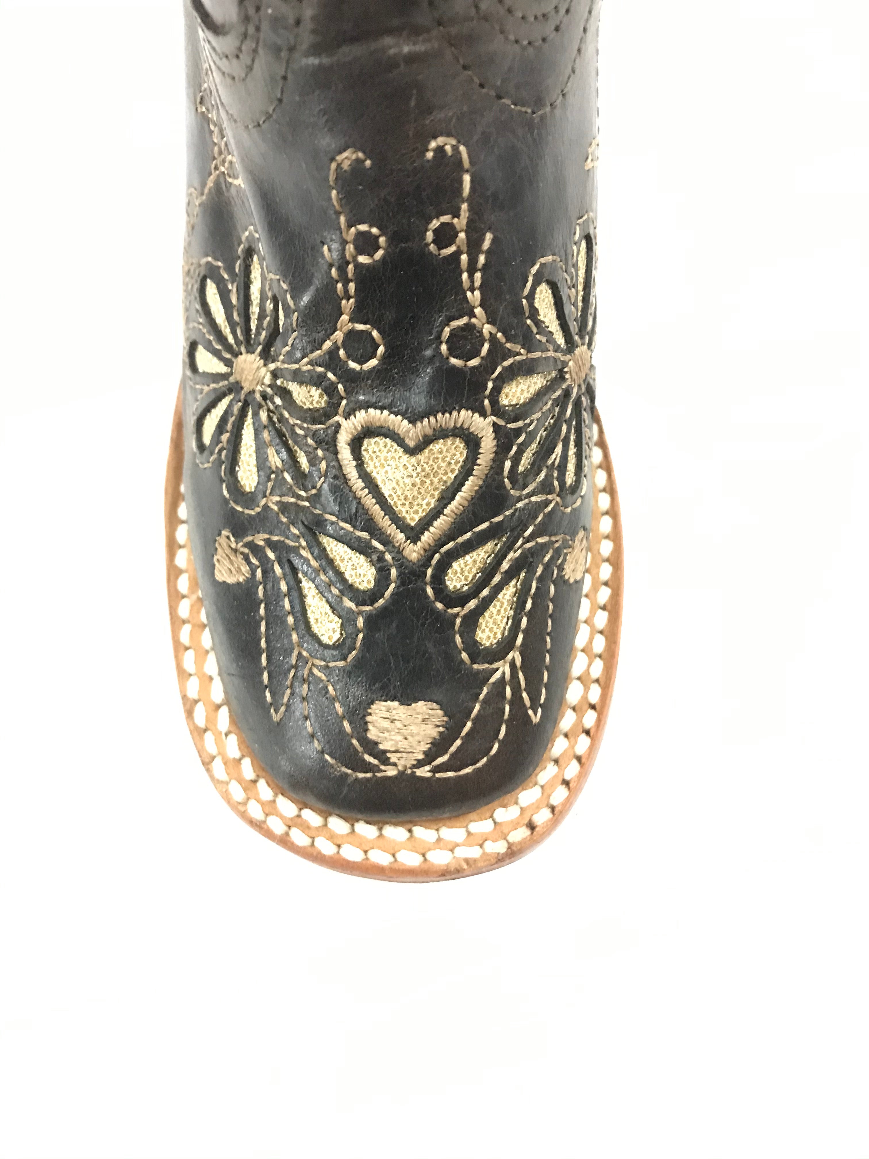 La Sultana Boots Collection Color Light Chocolate/Gold Kids Boots Girls