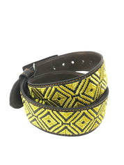 Men's Western Gold Embroidered I Belt Imitation